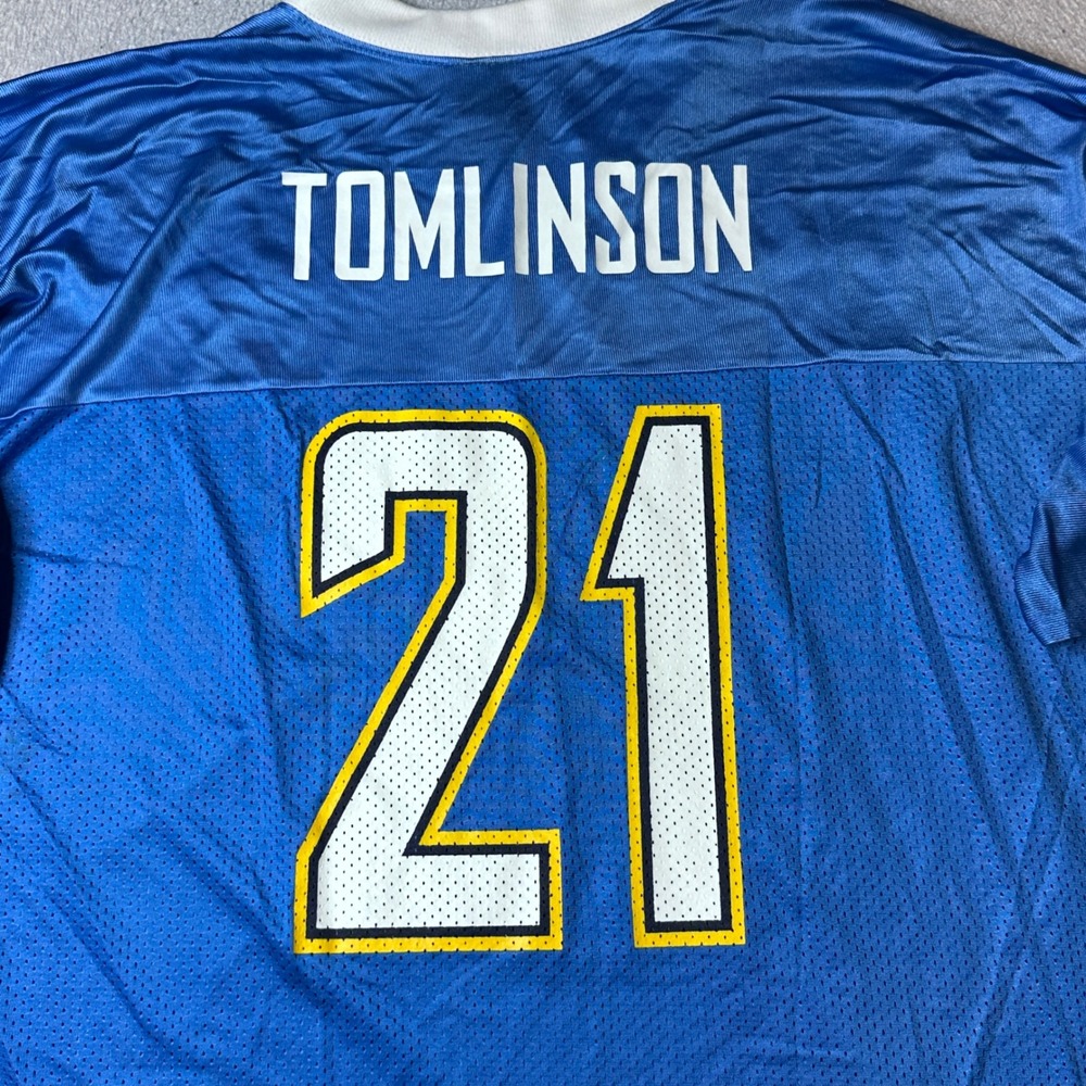 Reebok Football Jersey Mens 2XL Blue LaDainian Tomlinson Chargers #21 7075A 08 - Picture 10 of 14